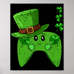 Poster Jour de la Saint Patrick de Shamrock du contrôleur