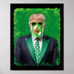 Poster Jour de la Saint Patrick Drôle Trump 47ème préside