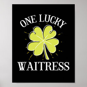 Poster Jour de la Saint Patrick Lucky Waitress Cadeau