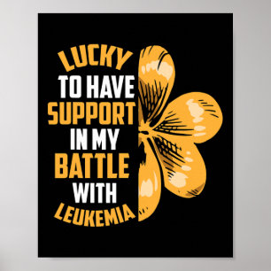 Poster Jour de la Saint Patrick quatre feuilles de fermet