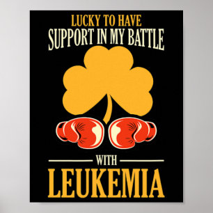 Poster Jour de la Saint Patrick quatre feuilles de fermet