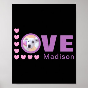 Poster Jour de la Saint-Valentin Lavande Amour de Chiots