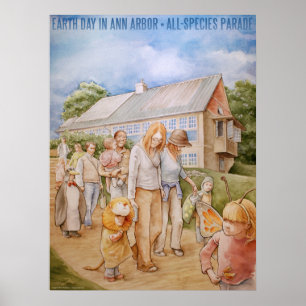 Poster jour de la terre à Ann Arbor (affiche)