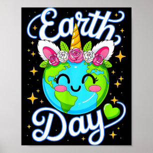 Poster Jour de la terre planète restaurer la terre sauver