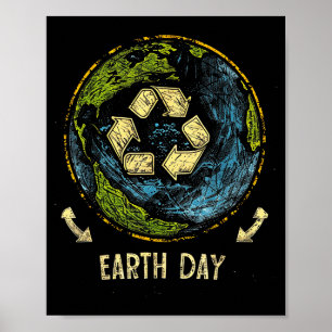Poster Jour de la Terre Recycler la Nature Planète Conser