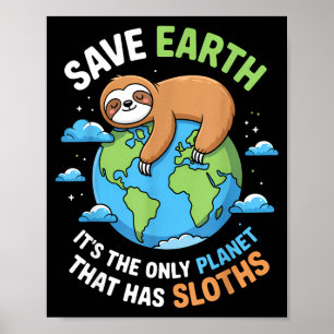 Poster Jour de la terre sauver la terre la seule planète