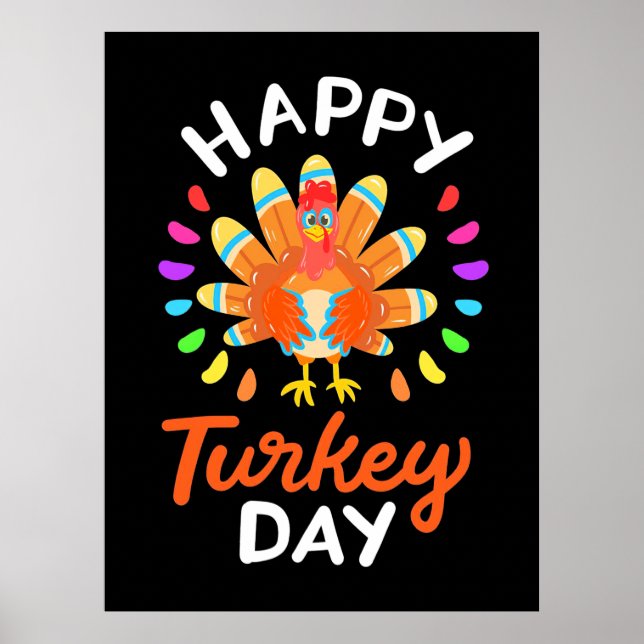 Poster Jour de la Turquie au bon thanksgiving (Devant)
