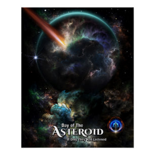 Poster Jour De L'Art Fractal SciFi Astéroïde