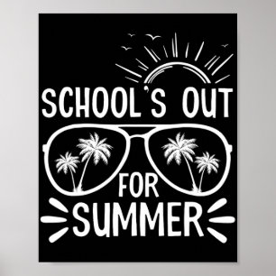 Poster Jour De L'École Cadeaux Écoles Sorties Pour L'Été