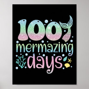 Poster Jour De L'École Enfants Filles 100 Jours Merveille