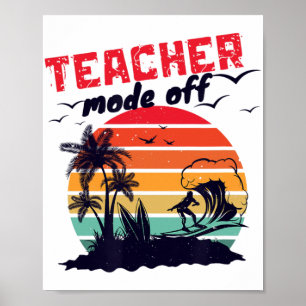 Poster Jour De L'École Enseignant Mode Hors Enseignant 10