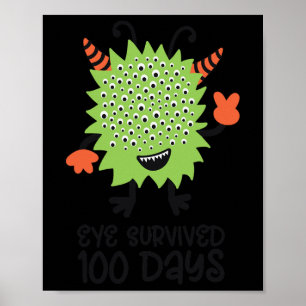 Poster Jour De L'École Monster Garçons Enfants Oeil Survé