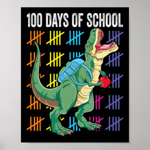 Poster Jour De L'École Pour Enfants T-rex