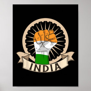 Poster Jour de l'Indépendance 15 août Drapeau indien Patr