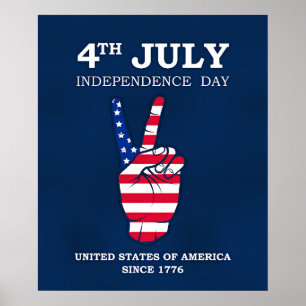 Poster Jour de l'Indépendance, 4 juillet,