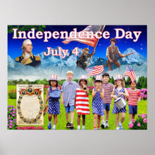 Poster Jour de l'Indépendance 4 juillet 4 juillet quatriè