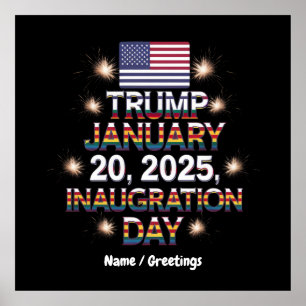 Poster Jour de l'investiture de Trump 20 janvier 2025