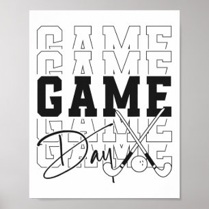 Poster Jour de match de hockey sur gazon
