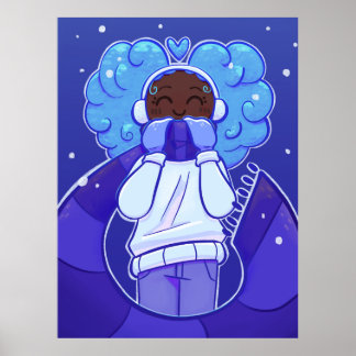 Poster Jour de neige mignon et cosy