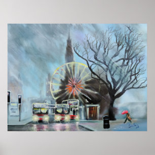 Poster Jour de pluie à Édimbourg