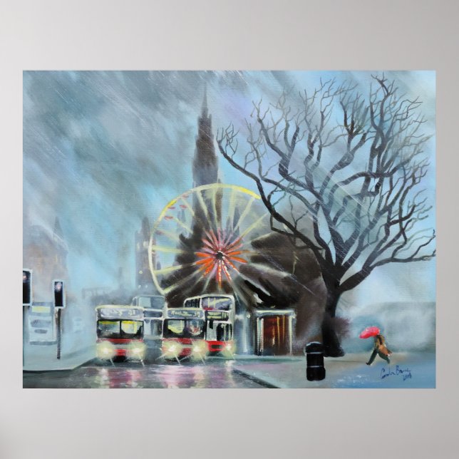 Poster Jour de pluie à Édimbourg (Devant)