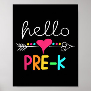 Poster Jour De Pré K Bonjour Retour À L'École Enseignant