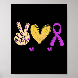 Poster Jour de sensibilisation à la surdose Ribbon violet