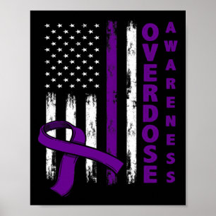 Poster Jour de sensibilisation Usa American Flag Surdose