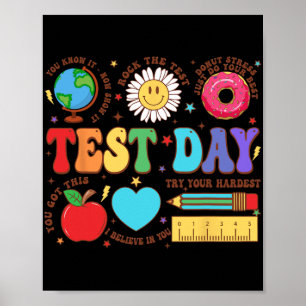 Poster Jour de test de l'enseignant Motivation enseignant