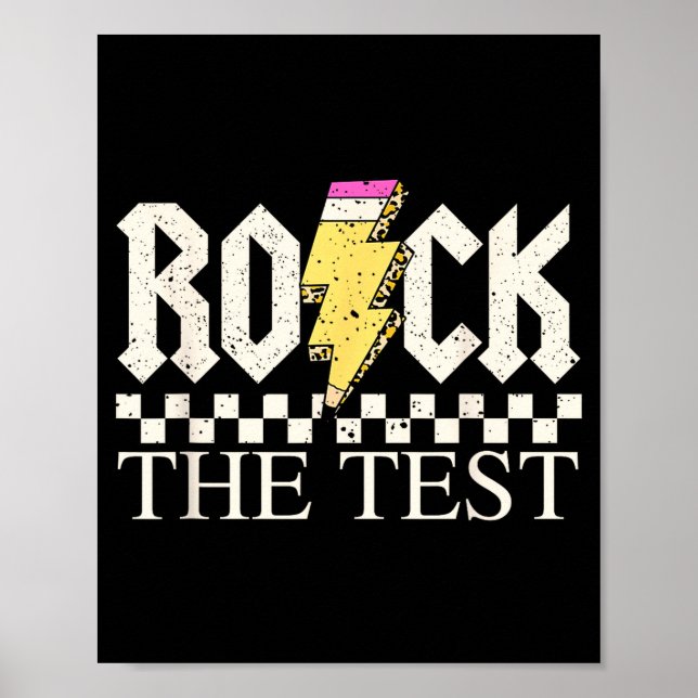 Poster Jour de test de l'État Staar Rock The Test ABCD En (Devant)
