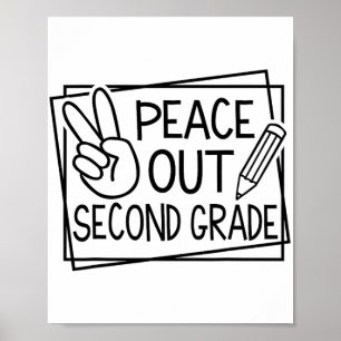 Poster Jour Dernier De Deuxième Année De L'École Pause Ét