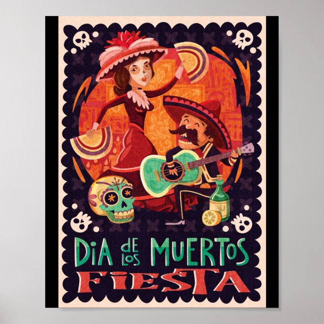 Poster Jour des Morts Dia de los Muertos (Devant)