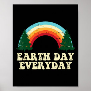 Poster Jour des terres Arbres de tous les jours Rainbow R