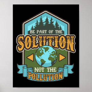 Poster Jour des terres Be La Solution Mignonne Recyclé Vi