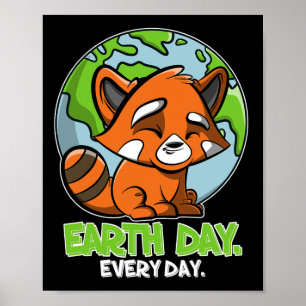 Poster Jour des terres Chaque Jour Mignonne Planète Et Pa