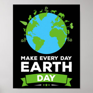 Poster Jour des terres Chemise Environnement Cadeau Faire