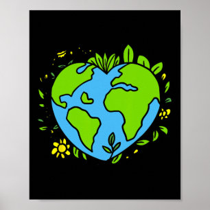 Poster Jour des terres Chemise Mignonne Jour des terres H