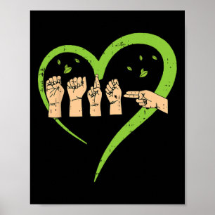 Poster Jour des terres de Langue des Signes Américaine As