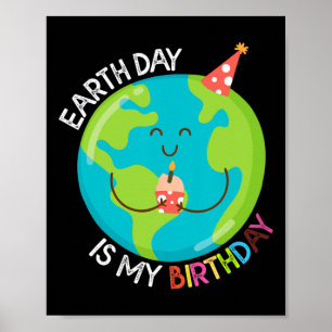Poster Jour des terres Est Ma Chemise Anniversaire Pour P