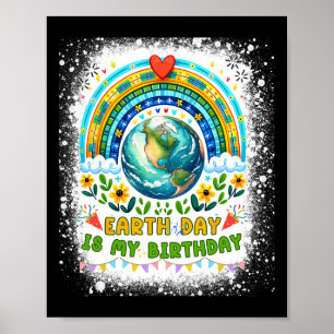Poster Jour des terres Est Mon Anniversaire Drôle Jour de