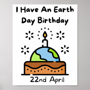 Poster Jour des terres Est Mon Anniversaire Pro Environme