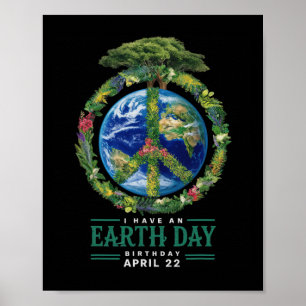 Poster Jour des terres Est Mon Anniversaire Pro Environme