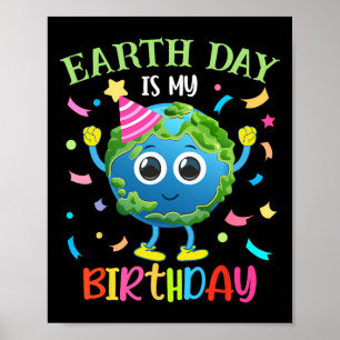 Poster Jour des terres Est Mon Anniversaire Pro Environne