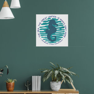 Poster Jour des terres, Hippocampe et Vagues, Nettoyer l'
