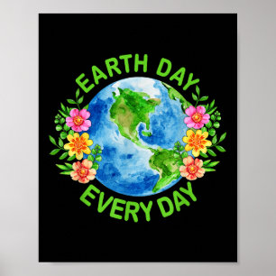 Poster Jour des terres Jour des terres Floral 2025 Sauvez