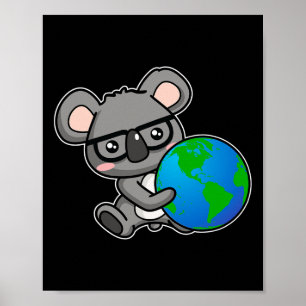 Poster Jour des terres Koala Oear Cadeau Design