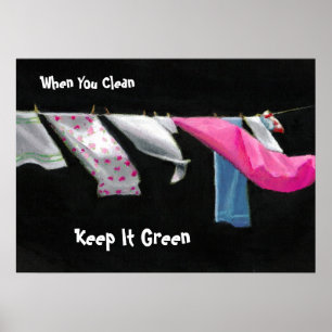 Poster Jour des terres : Lave-linge en ligne : Gardez-le 