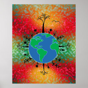 Poster Jour des terres ~ Levée de soleil