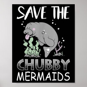 Poster Jour des terres Manatee T Shirt Sauver Les Sirènes