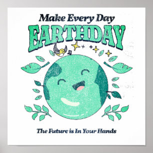 Poster Jour des terres mignon tous les jours, adorable Ka